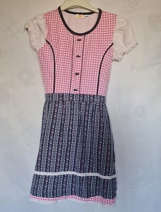 DRESS VINTAGE KIDS TRACHTEN OKTOBERFEST DIRNDL PLAID GIRL-SIZE:US 7+/EU122/128 - Picture 1 of 7
