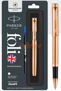 Parker Folio Anti Microbial Copper Ion (CION) Plated Roller Ball Pen - New - Picture 1 of 5