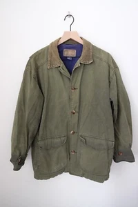 Chaqueta de trabajo vintage Gap Barn Chore cuello y puños de pana verde pequeña - Imagen 1 de 4