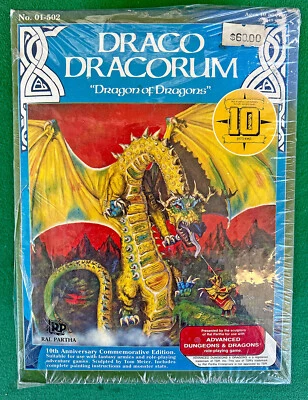 Ral Partha RPE #01-502 METAL D&D Draco Draconum - 1985 - mint in sealed box - Image 1 of 3