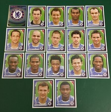 SET OF 17 FIGURE STICKERS PANINI CHAMPIONS LEAGUE 2007-08 CHELSEA 