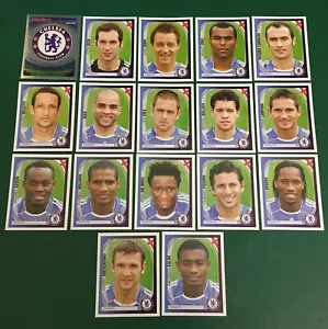 SET 17 FIGURINE STICKERS CALCIATORI PANINI CHAMPIONS LEAGUE 2007-08 CHELSEA - Imagen 1 de 1