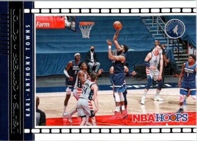 2021-22 Panini NBA Hoops Lights Camera Action #5 Karl-Anthony Towns Timberwolves - Image 1 of 2