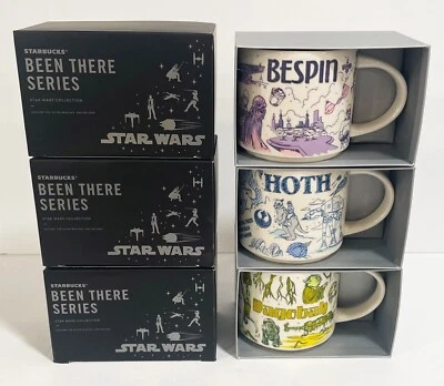 NEW Starbucks Been There Series 2020 Star Wars Mug Set Hoth, Bespin, Dagobah NIB - Image 1 of 4