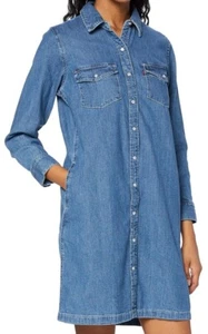 Levi Damen Jeanskleid Small Blau. Hemdblusenkleid - Bild 1 von 13
