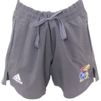 NEW Kansas KU Jayhawks Adidas GUQ53 Gray Training Shorts Women's S - Image 1 of 4