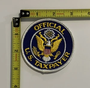 Vintage 1970s Official US Taxpayer 3” Patch MINT New-old Stock United States - Imagen 1 de 4