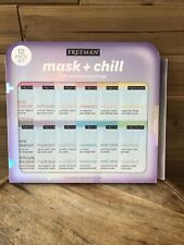 Freeman Limited Edition Mask & Chill Self Care Skincare Facial Mask Set 12 Pi...