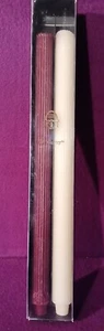 Par de velas acanaladas altas Root Co. Gentry 18" una roja una crema VINTAGE - Imagen 1 de 4