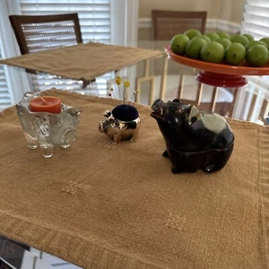 Little Pig Trinket Pincushion Votive Collection - Picture 1 of 12