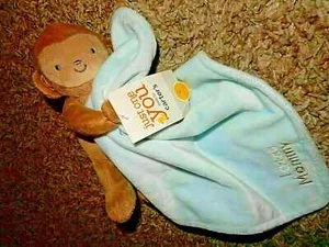 6B NWT Carter's I Adore Mommy MONKEY Rattle Velour Security Lovey Crib Blanket - Picture 1 of 4