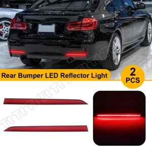 LED Rear Bumper Reflector Light For 12-19 BMW 3-Series F30 F31 M Sport 328i 335i - Picture 1 of 11