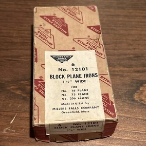 Fünf verfügbare neue Millers Falls Blockhobel Klinge 1-5/8 breit - Bild 1 von 9