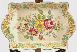 ENCANTADORA BANDEJA DE SÁNDWICH/BARATITAS FOLEY JAMES KENT CON FLORES ANTIGUAS 9" Regency-3092 Buena - Imagen 1 de 5