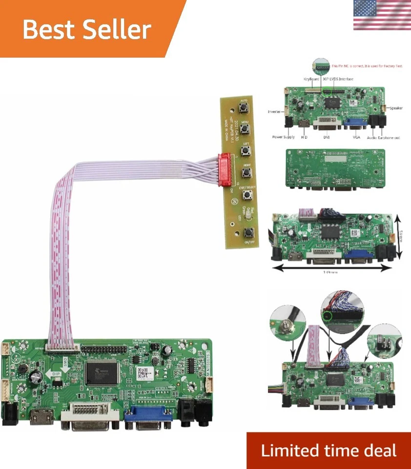 Vsdisplay HDMI Audio LCD Controller Board Fit to Arcade1up 17 Inch 43 128...