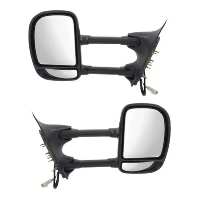 2Pc Power Mirror Set For 1999-2007 Ford F-250 Super Duty F-350 F-450 Towing - Image 1 of 4