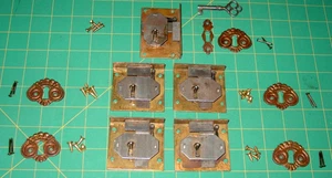 Vintage Möbel gleichschließend Schlösser Hardware Schrank Kommode Kommode Schreibtisch Rosette Set - Bild 1 von 23