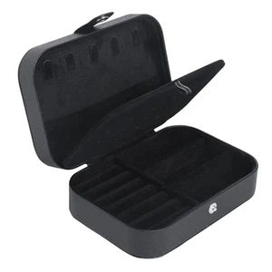 tPortable Jewelry Box Organizer Leather Jewellery Ornaments Case Travel Storage - Picture 1 of 8