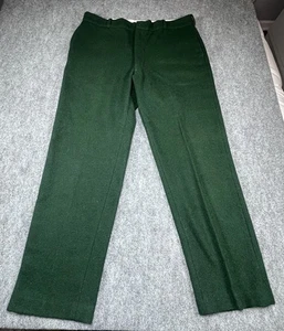 Pantalone lana uomo LL Bean Maine Guide 40x31 verde loden caccia vintage bottoni - Foto 1 di 7