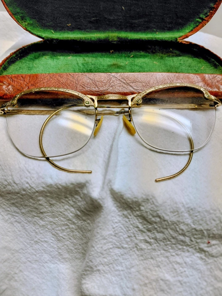 Vintage-Old C.O.C. 1/10-12K G.F. Laur Partial-Frame Glasses With Case - Image 1 of 4