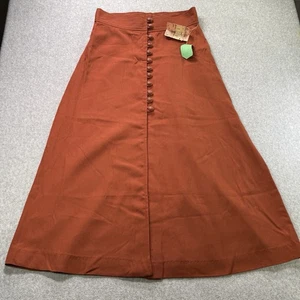 Falda Vintage Deadstock Alicates Botón Óxido Frontal Línea A Años 70 Talla 9/10 - Imagen 1 de 12