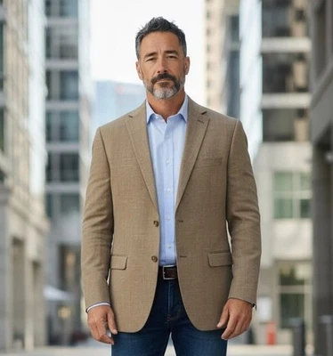 Blazer Lauren Ralph Lauren Lana Lino 40L Abrigo Deportivo Caqui 2 Botones Nuevo sin Etiquetas Clásico Foto 1 de 4