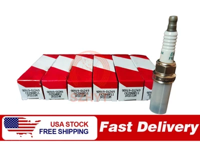 SET 6 OEM FACTORY 90919-01249 FK20HBR11 3473 SPARK PLUGS FOR 2013-2015 GS350 - Image 1 of 4