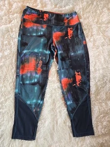 Leggings Pro Player Donna S Wicking Verde Nero Arancione - Foto 1 di 9