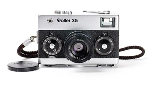 Rollei 35 Made in Singapore Lens Rollei Tessar 3.5/40mm METER OK No.3466841 - Bild 1 von 11