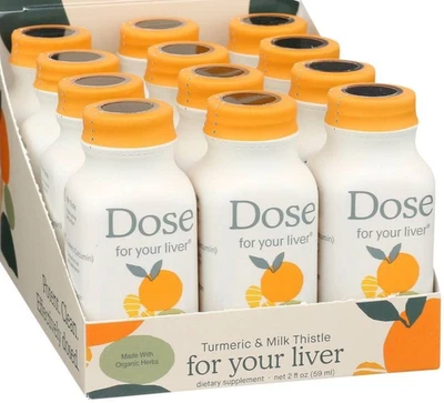 Добавка DOS for Your Liver Health Support Supplement Shots 2 жидк. Oz. Каждый, упаковка из 12 - Изображение 1 из 4