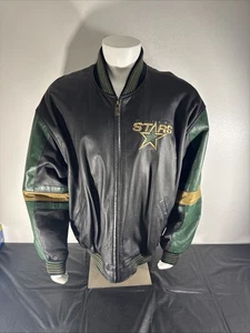 RARE VINTAGE DALLAS STARS 58 SPORTS LEATHER JACKET XXL MINT FAST SHIPPING!!! 2XL - Picture 1 of 20