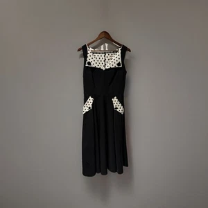 Gorgeous Bettie Page Dress by Tatyana Black & White w Polka Dots M - Picture 1 of 12