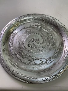 DON SHEIL 1976 Australian Studio Brutalist Style Etched Aluminium Platter 28cm - Picture 1 of 6