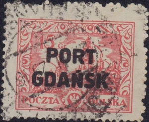 POLEN 1926 HAFEN GDAÑSK DANZING SC# 1K13 ZUSCHLAG - Bild 1 von 1