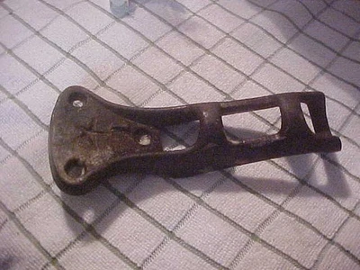 Antique Flag Pole Holder 3/4” Star Wall Mount Cast Iron Rusty BLACK Patina - Image 1 of 3