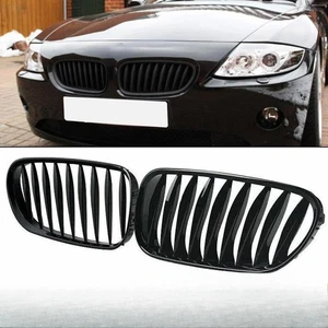 Front Bumper Kidney Grille Grill Matte Black For BMW Z4 E85 E86 Coupe 2003-2008 - Picture 1 of 14