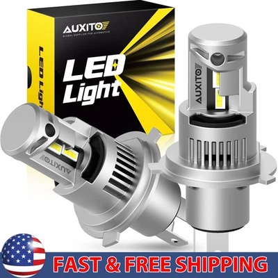 AUXITO H4/9003/HB2 LED Headlight Dual Bulb Hi/Low White 6000K 6000LM Q16 2/4X - Image 1 of 4