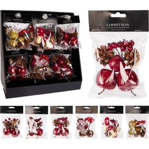 36x Weihnachtsdeko Adventsdeko Tischdeko Basteldeko künstliche Zapfen Äpfel - Bild 1 von 8