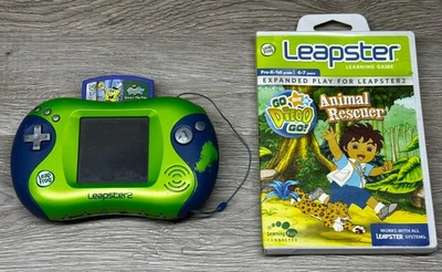 LeapFrog Leapster2 Learning Game System Green/Blue Game Cartridges Tested - Image 1 of 4
