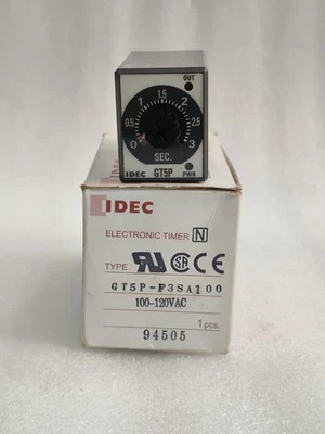 IDEC ELECTRONIC TIMER TIMING VOLTAGE 100-120VAC FREE FAST SHIPPING - Image 1 of 4