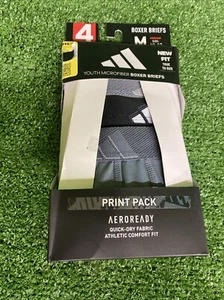 ADIDAS BOXER BRIEFS M(10-12)YOUTH PERFORMANCE~PRINT PACK 3 Pack - Picture 1 of 9