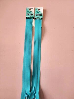 YKK New Unique Invisible Zipper 9in Aoua Color 548, ART 0309 - Image 1 of 4