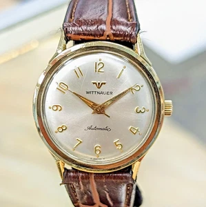 Vintage WITTNAUER Automatic Uhr 17 Jewels 34mm Dress Swiss Armbanduhr 10K GF - Bild 1 von 15
