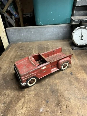Camioneta pickup Tonka Mound Minn de colección roja Stepside juguete de metal de acero prensado EE. UU. Foto 1 de 4