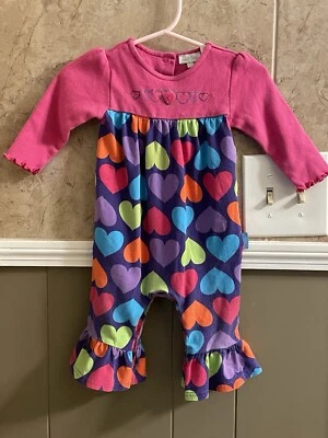 Conjunto Le Top Bebé Una Pieza Rosa Colorido Volantes Talla 6 Meses Foto 1 de 4