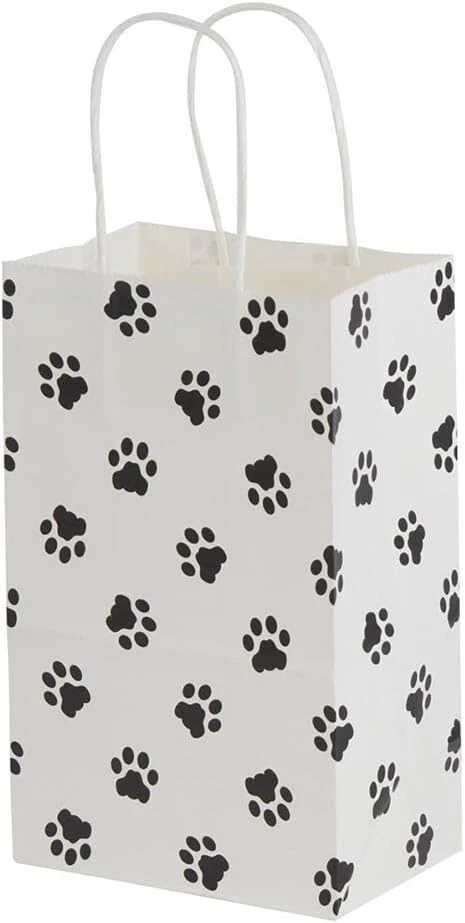 Paw PrintPaper покупки 100 пакетов товаров 5 1⁄4 «ширина x 3 1⁄2» x 8 1⁄2» собаки животных - Изображение 1 из 1