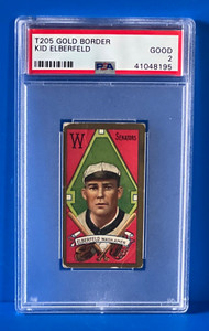 1911 T205 Kid Elberfeld Washington Senators PSA 2