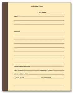 21179 Binders Work Sheet 8 1/2 x 11" QTY of 1 equals a box of 25 sets. - Picture 1 of 1