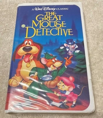 THE GREAT MOUSE DETECTIVE-WALT DISNEY- BLACK DIAMOND CLASSIC #1360(VHS-1992)RARE - Image 1 of 4