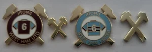 West Ham / Hammers/ Bobby Moore Related Enamel Badges x 4 - Picture 1 of 1